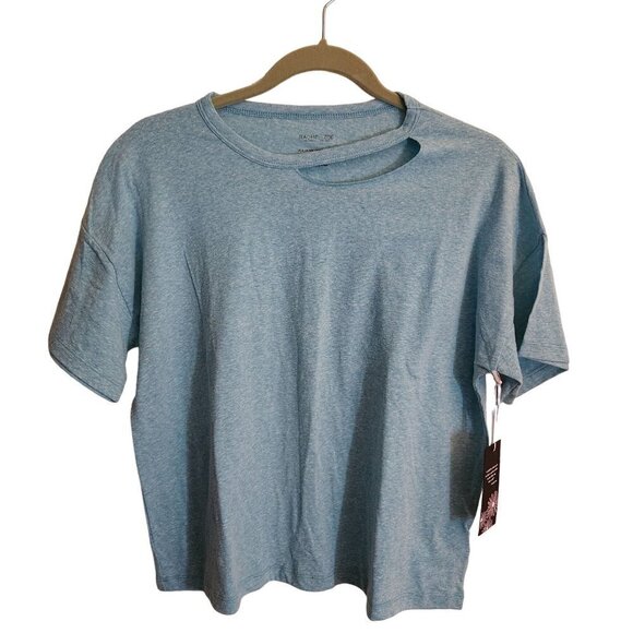 Lot of 2 Rachel Zoe NWT Cut Out Crewneck Short Sleeve Tee Shirts Size M - Picture 2 of 11